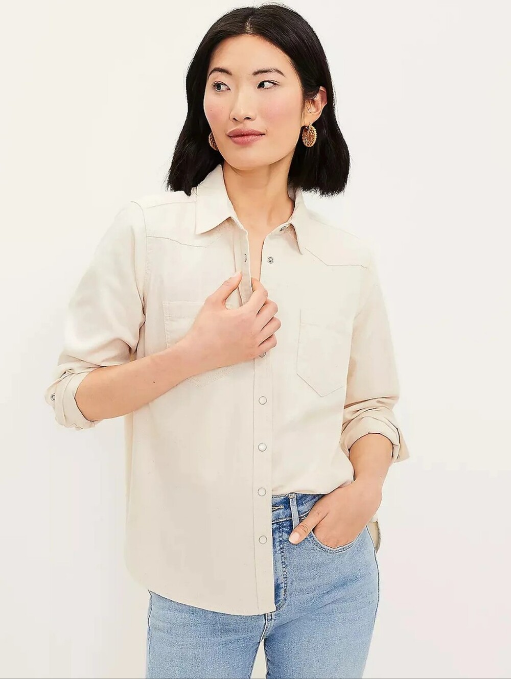 Loft Western Snap Button Shirt